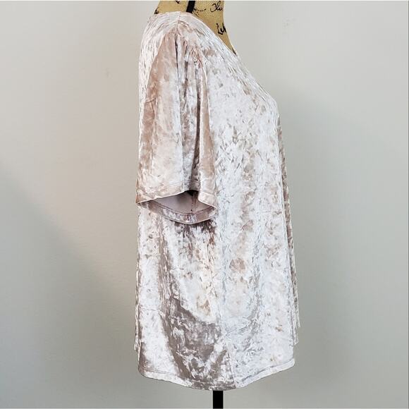Lucky Brand Crushed Velvet top sz 2X - Picture 2 of 5